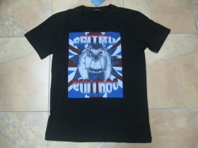 British Bulldog, Tričko pánske, čierne 90%bavlna 10% lykra  